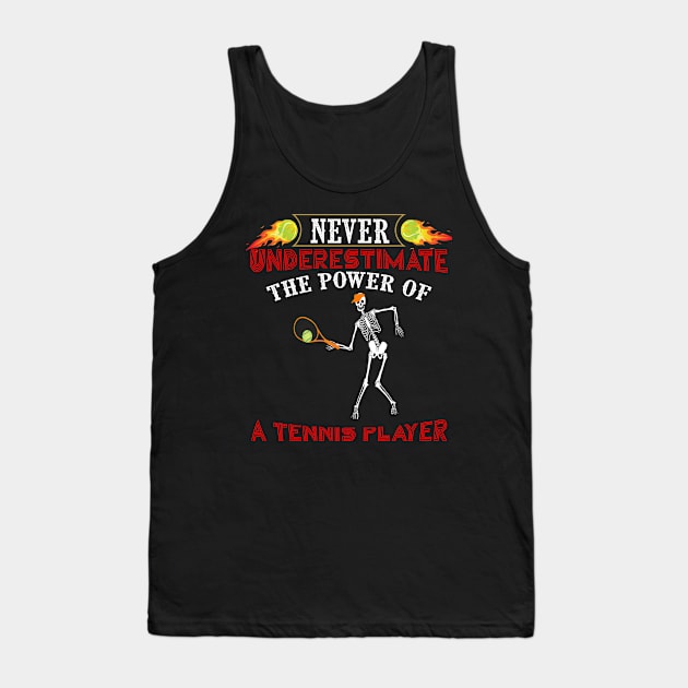 Never underestimate the power of a skeleton tennis player - kenin tennis player T-shirt Tank Top by kikuchu